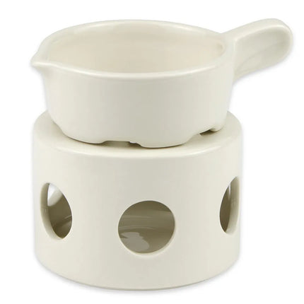 Giá Đỡ Bộ Hâm Bơ Tròn Hall China HL11430AWHA 10.2 cm - Trắng