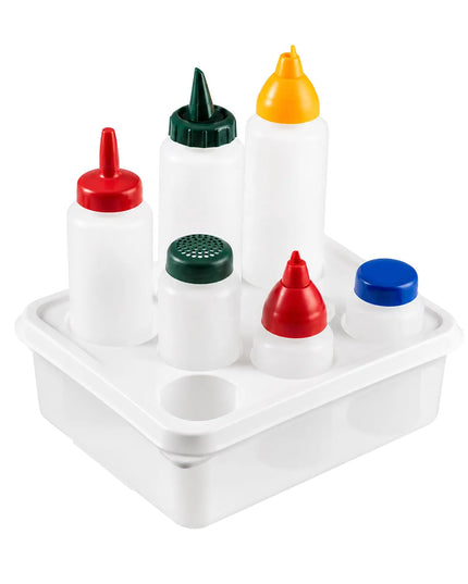 Giá Đỡ Chai Bóp 3 Ngăn Araven 01472 - Polypropylene, Màu Trắng