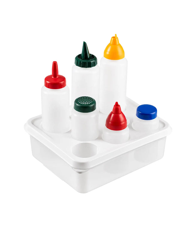 Giá Đỡ Chai Bóp 3 Ngăn Araven 01472 - Polypropylene, Màu Trắng