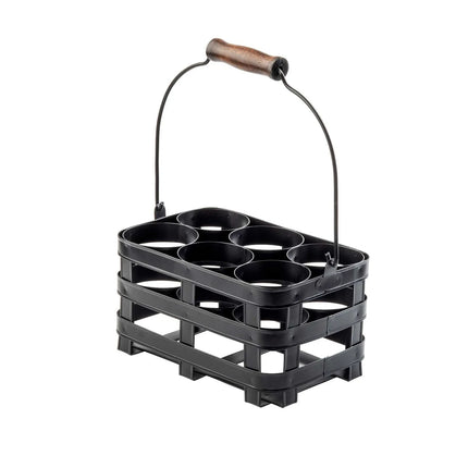Giá Đỡ Chai Bóp 6 Ngăn Tablecraft 11847 - Thép, Màu Đen