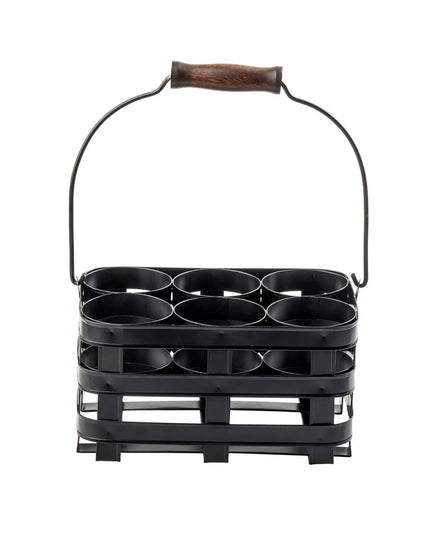 Giá Đỡ Chai Bóp 6 Ngăn Tablecraft 11847 - Thép, Màu Đen