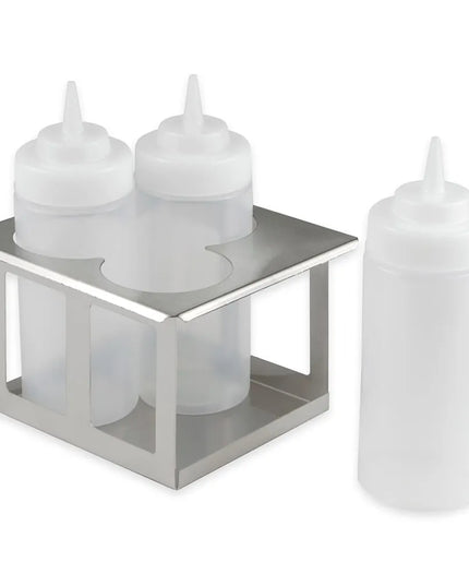 Giá Đỡ Chai Bóp Server 3 Vị Trí Kèm 3 Chai 473 ml, Inox (86831)