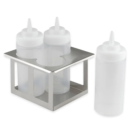 Giá Đỡ Chai Bóp Server 3 Vị Trí Kèm 3 Chai 473 ml, Inox (86831)