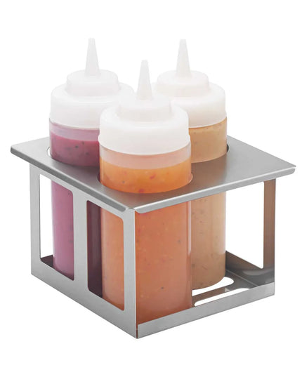 Giá Đỡ Chai Bóp Server 3 Vị Trí Kèm 3 Chai 473 ml, Inox (86831)