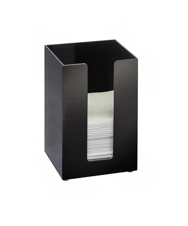 Giá Đỡ Khăn Ăn Vuông Cal-Mil 635-13, 14 cm, Dùng Khăn 12.7 cm, Nhựa Acrylic Đen