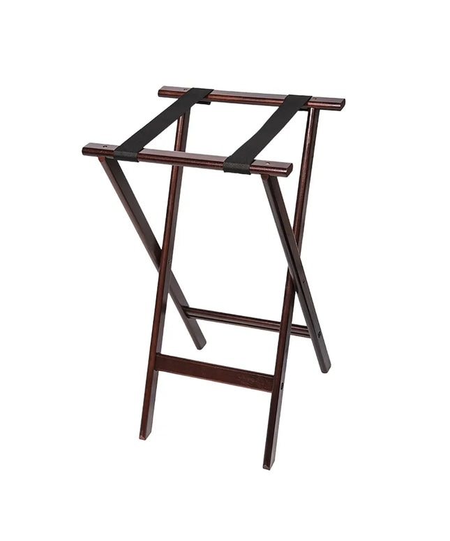 Giá Đỡ Khay Gấp CSL 1170MAH 76.2 cm Dây Đai Đen, Mặt 47 x 43.2 cm, Khung Gỗ Màu Mahogany