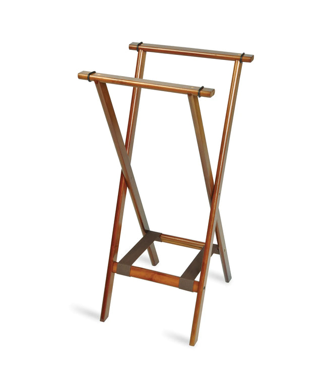Giá Đỡ Khay Gập CSL 1178BSO Cao 97 cm Dây Đai Nâu Mặt Top 47 x 43 cm Khung Gỗ Bề Mặt Dark Walnut