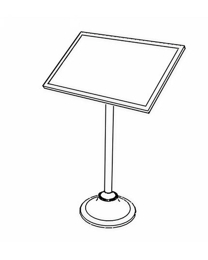 Giá Đỡ Menu Forbes Industries 6836 - Cao 125.7 cm, Khung Cửa Sổ 73.7 x 50.8 cm, Đồng Nguyên Khối