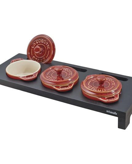 Giá Đỡ Nồi Cocotte Mini Staub 1004003 Gỗ Đen 44.5 cm