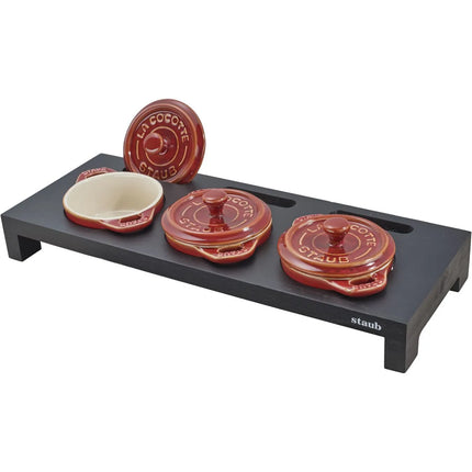 Giá Đỡ Nồi Cocotte Mini Staub 1004003 Gỗ Đen 44.5 cm