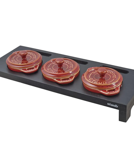 Giá Đỡ Nồi Cocotte Mini Staub 1004003 Gỗ Đen 44.5 cm