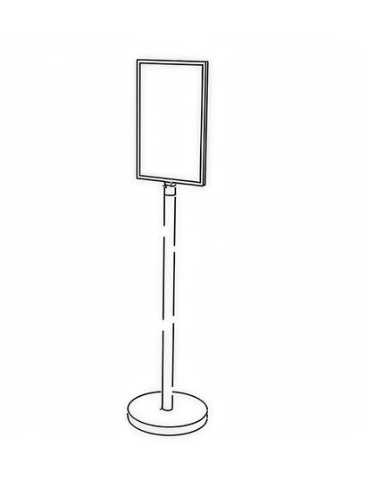 Giá Đỡ Poster Forbes Industries Cao 177.8 cm Khung 35.6 x 55.9 cm - Trụ Đồng Thau (6817)