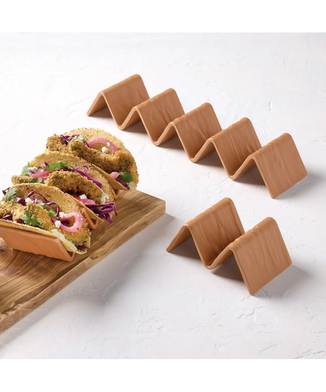 Giá Đỡ Taco American Metalcraft THMT3 Giữ 2-3 Cái, Melamine, Màu Terracotta