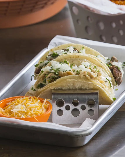 Giá Đỡ Taco Tablecraft TRSP23 Inox Hoa Văn Giữ 2-3 Taco