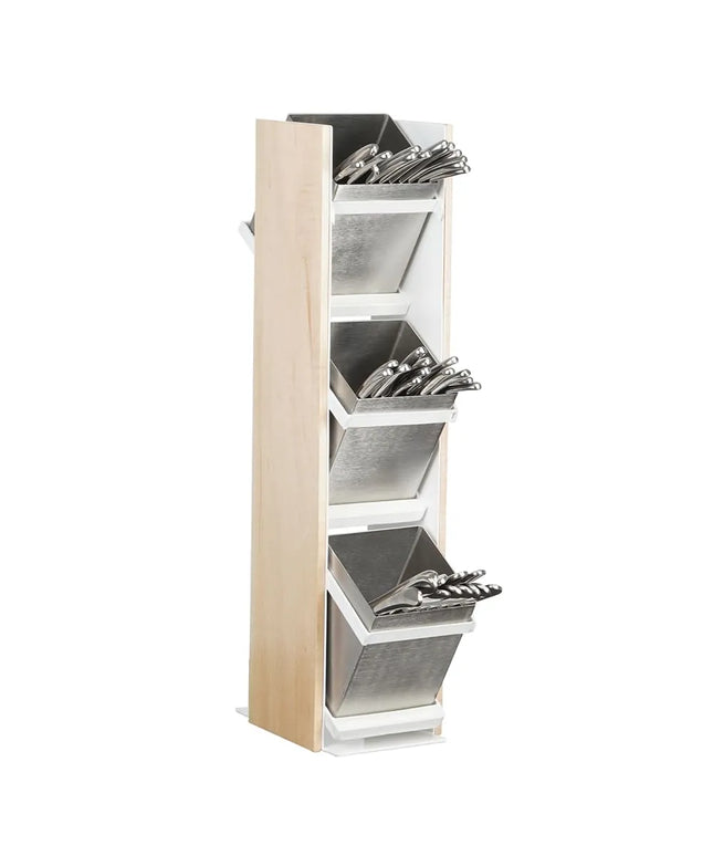 Giá Đựng Dao Dĩa 3 Tầng Cal-Mil 22048-15 11.4 x 17.8 x 53.3 cm - Gỗ Maple & Inox
