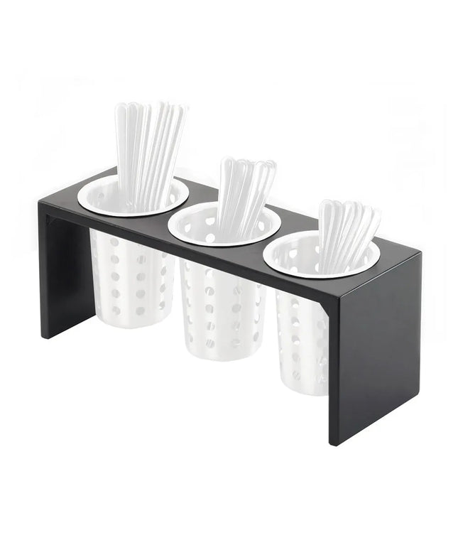 Giá Đựng Dao Muỗng Nĩa Cal-Mil 1425-3-96 3 Ngăn 40.6 x 14 x 15.2 cm Gỗ Màu Đen