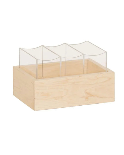 Giá Đựng Dao Muỗng Nĩa Cal-Mil 3408-71 3 Ngăn 22.9 x 15.2 cm Nhựa ABS Màu Vàng Nhạt