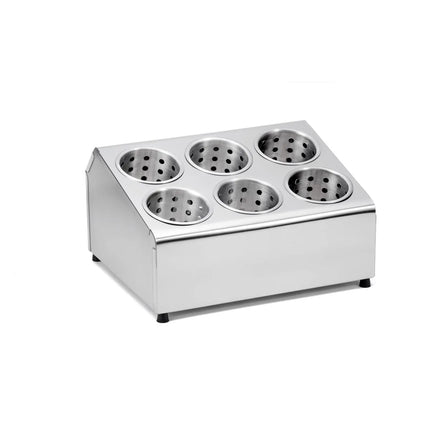 Giá Đựng Dao Muỗng Nĩa Inox Tablecraft 7062 2 Tầng 6 Lỗ