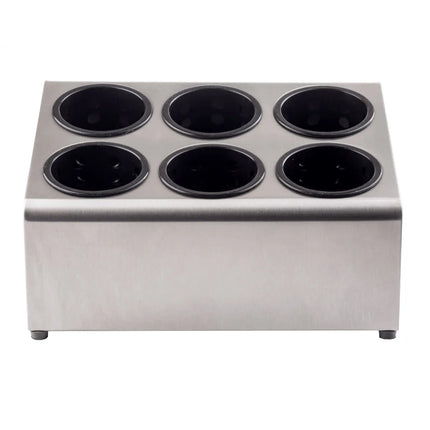 Giá Đựng Dao Muỗng Nĩa Inox Tablecraft 7062 2 Tầng 6 Lỗ
