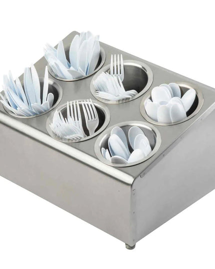Giá Đựng Dao Muỗng Nĩa Inox Tablecraft 7062 2 Tầng 6 Lỗ