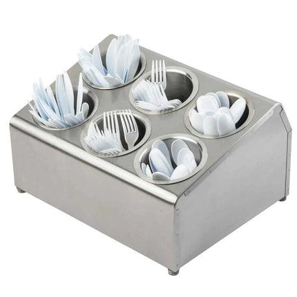 Giá Đựng Dao Muỗng Nĩa Inox Tablecraft 7062 2 Tầng 6 Lỗ