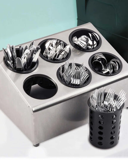 Giá Đựng Dao Muỗng Nĩa Inox Tablecraft 7062 2 Tầng 6 Lỗ