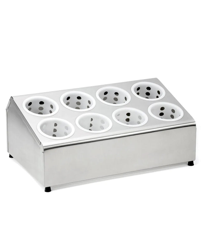 Giá Đựng Dao Muỗng Nĩa Inox Tablecraft 7082 2 Tầng 8 Lỗ