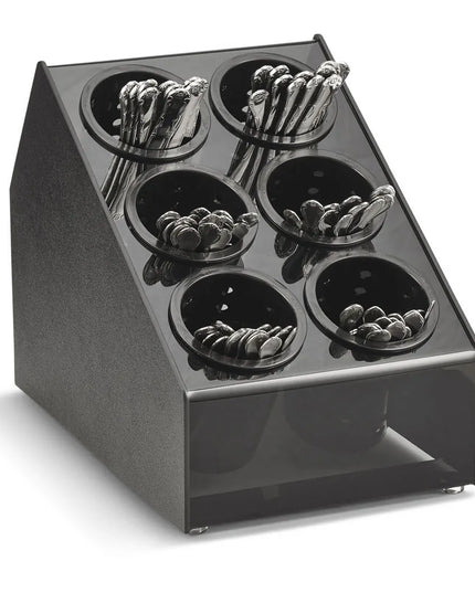 Giá Đựng Dao Muỗng Nĩa Vollrath CTFWH-6B 6 Ống 25.7 x 37.8 x 35.9 cm Nhựa Màu Đen