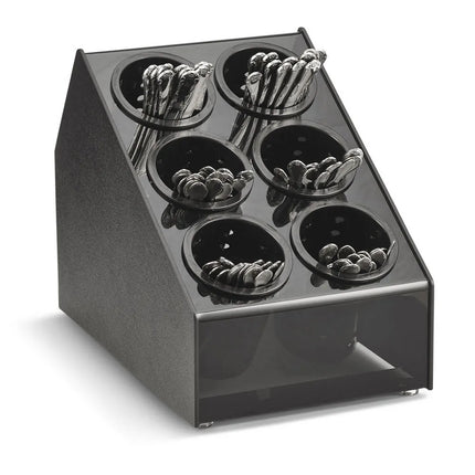 Giá Đựng Dao Muỗng Nĩa Vollrath CTFWH-6B 6 Ống 25.7 x 37.8 x 35.9 cm Nhựa Màu Đen