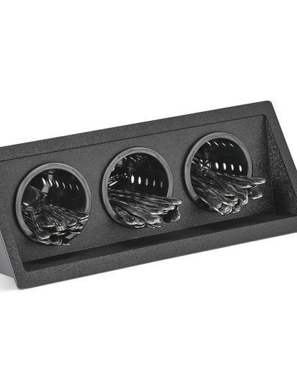 Giá Đựng Dao Muỗng Nĩa Vollrath FMF-3 6 Ống 25.7 x 40.6 x 32.1 cm Nhựa Màu Đen