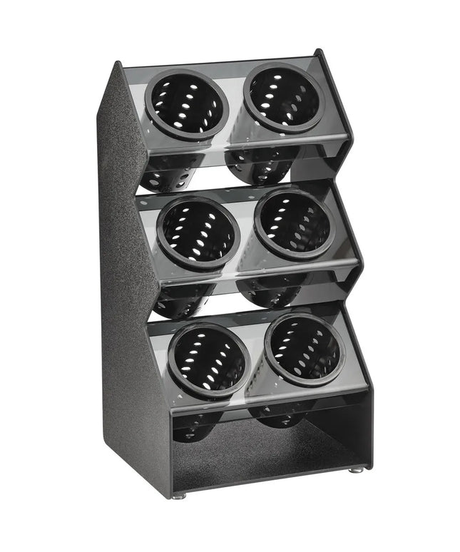 Giá Đựng Dao Muỗng Nĩa Vollrath FWVH-3X2B 6 Ống 28.4 x 26 x 54 cm Nhựa Màu Đen