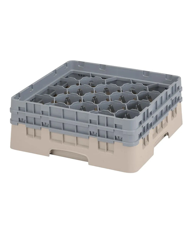 Giá Đựng Ly Cambro 20S434184 Camrack® 20 Ngăn - 2 Thanh Nối Xám, Beige