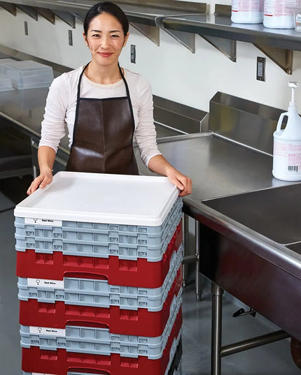 Giá Đựng Ly Cambro 25S638163 Camrack® 25 Ngăn - 3 Thanh Nối Xám, Đỏ