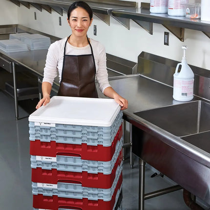 Giá Đựng Ly Cambro 25S638163 Camrack® 25 Ngăn - 3 Thanh Nối Xám, Đỏ