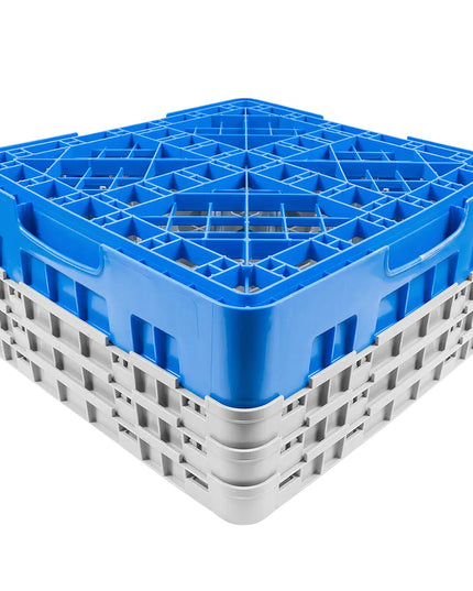 Giá Đựng Ly Cambro 25S638168 Camrack® 25 Ngăn - 3 Thanh Nối Xám, Xanh Dương