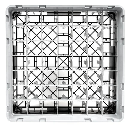 Giá Đựng Ly Cambro 49S318110 Camrack® 49 Ngăn - 1 Thanh Nối Xám, Đen
