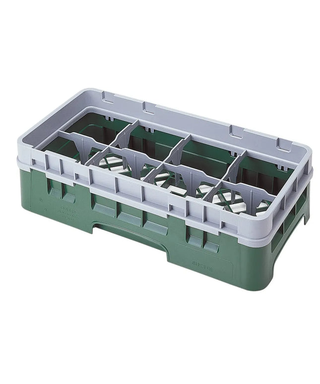 Giá Đựng Ly Cambro 8HS318119 Camrack Cỡ Nhỏ 8 Ngăn - 1 Thanh Nối, Xanh Sherwood