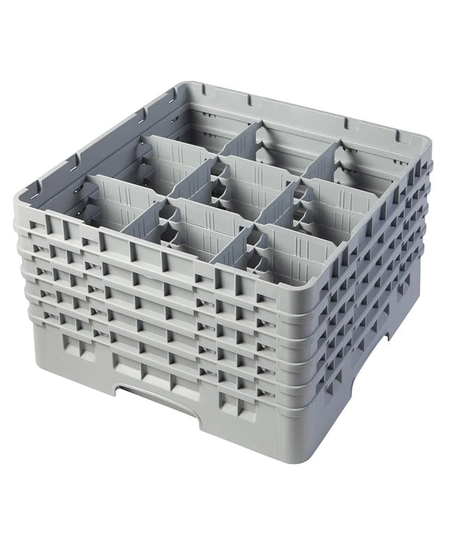 Giá Đựng Ly Cambro 9S958151 Camrack® 9 Ngăn - 5 Thanh Nối Xám, Xám Nhạt