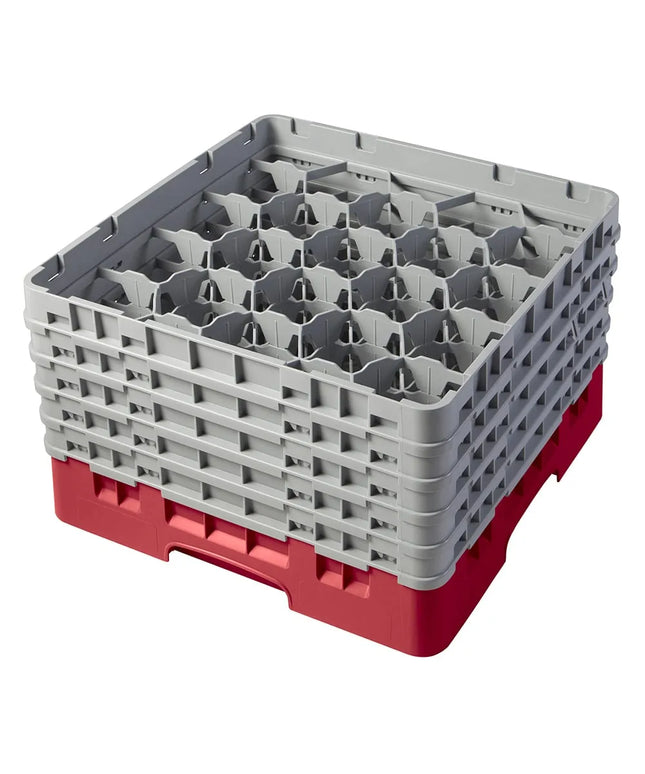 Giá Đựng Ly Cambro Camrack® 20S958163 20 Ngăn 5 Tầng Mở Rộng Xám - Đỏ