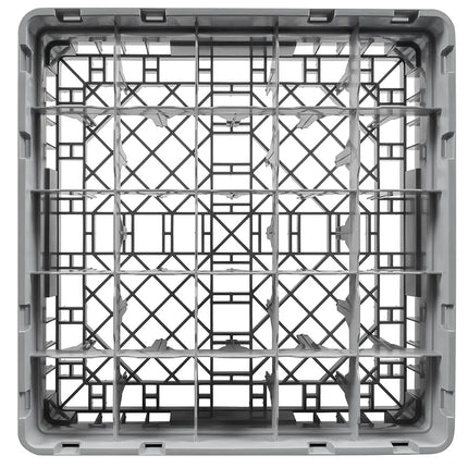 Giá Đựng Ly Cambro Camrack® 25S418151 25 Ngăn 1 Tầng Mở Rộng Xám - Xám Nhạt