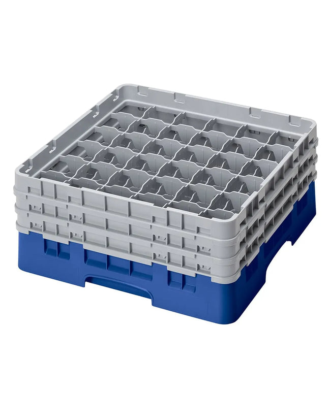 Giá Đựng Ly Cambro Camrack® 36S638168 36 Ngăn 3 Tầng Mở Rộng Xám - Xanh Dương