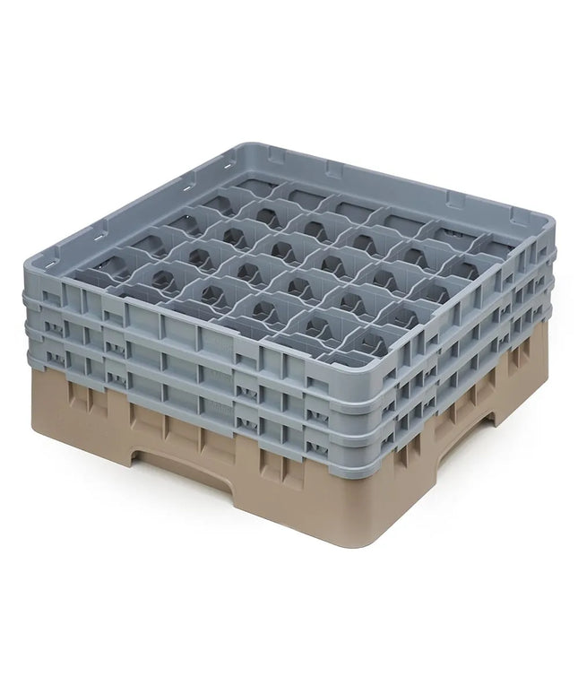 Giá Đựng Ly Cambro Camrack® 36S638184 36 Ngăn 3 Tầng Mở Rộng Xám - Be