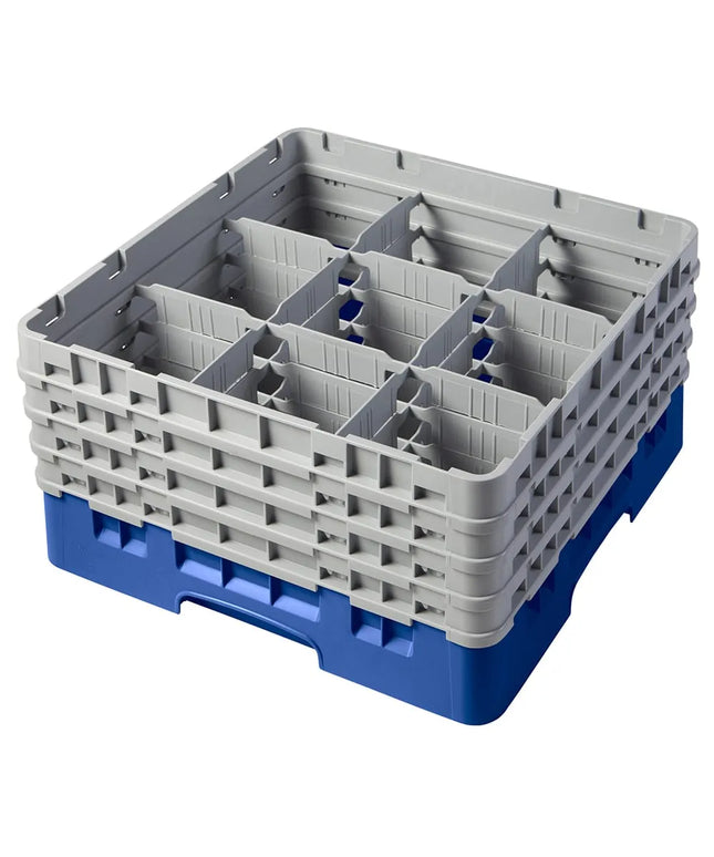 Giá Đựng Ly Cambro Camrack® 9S800168 9 Ngăn 4 Tầng Mở Rộng Xám - Xanh Dương