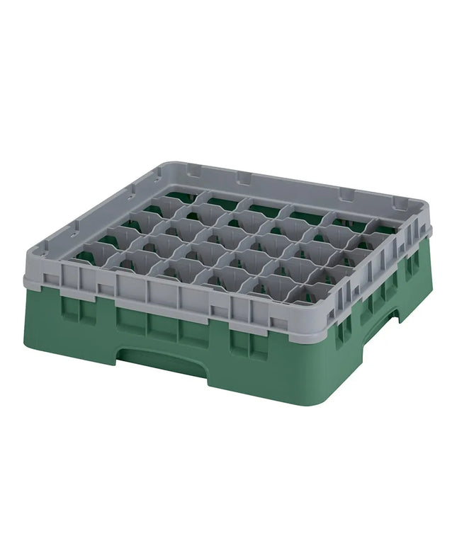 Giá Đựng Ly Camrack® Cambro 36S318119 36 Ngăn - (1) Thanh Nối Xám, Màu Xanh Lá Sherwood