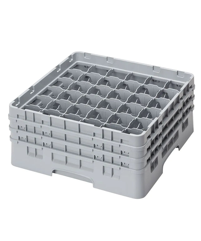 Giá Đựng Ly Camrack® Cambro 36S638151 36 Ngăn - 3 Thanh Nối Xám, Màu Xám Nhạt