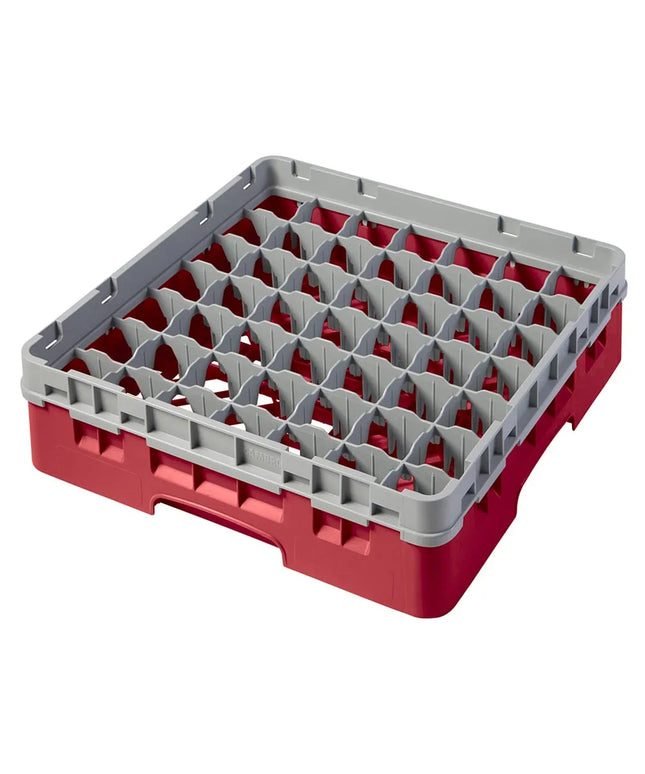 Giá Đựng Ly Camrack® Cambro 49S318163 49 Ngăn - (1) Thanh Nối Xám, Màu Đỏ