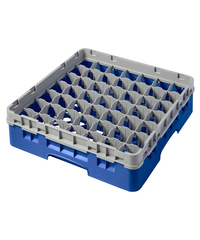 Giá Đựng Ly Camrack® Cambro 49S318168 49 Ngăn - (1) Thanh Nối Xám, Màu Xanh Dương
