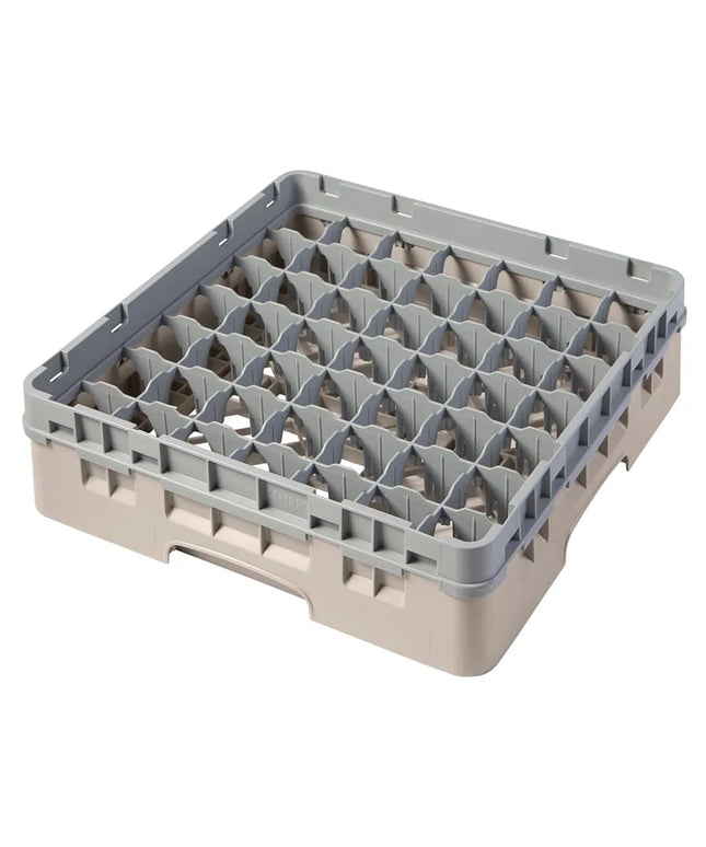 Giá Đựng Ly Camrack® Cambro 49S318184 49 Ngăn - (1) Thanh Nối Xám, Màu Beige