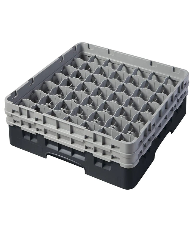Giá Đựng Ly Camrack® Cambro 49S434110 49 Ngăn - 2 Thanh Nối Màu Xám, Màu Đen