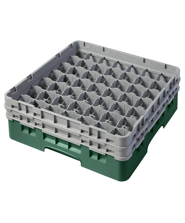 Giá Đựng Ly Camrack® Cambro 49S434119 49 Ngăn - 2 Thanh Nối Màu Xám, Xanh Sherwood